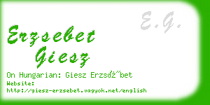 erzsebet giesz business card